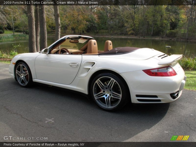 Cream White / Natural Brown 2009 Porsche 911 Turbo Cabriolet
