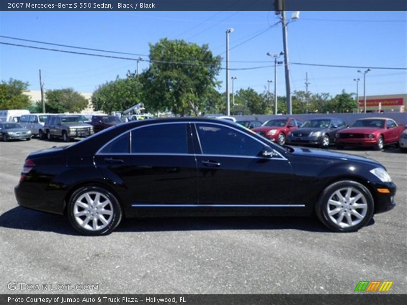 Black / Black 2007 Mercedes-Benz S 550 Sedan