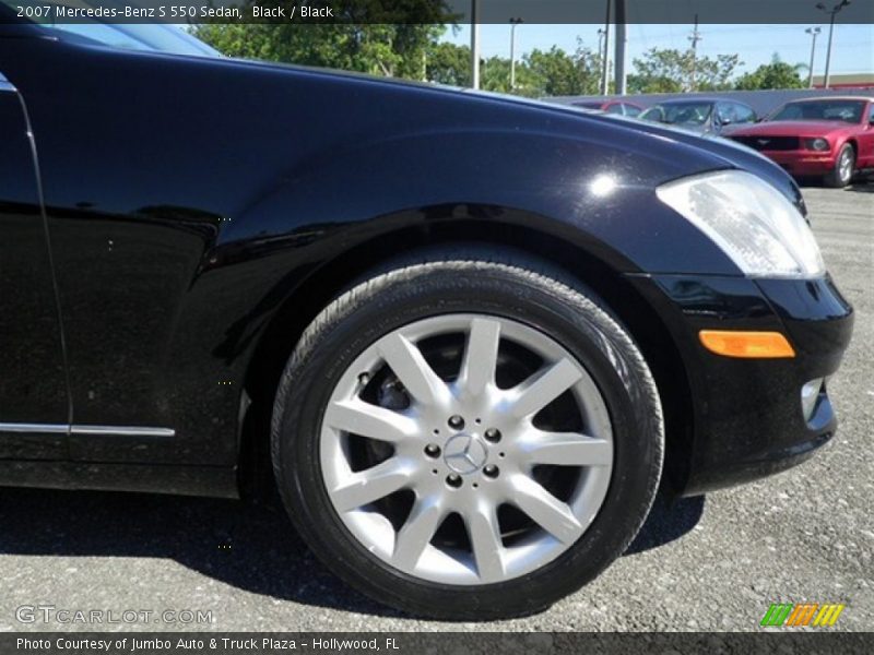 Black / Black 2007 Mercedes-Benz S 550 Sedan