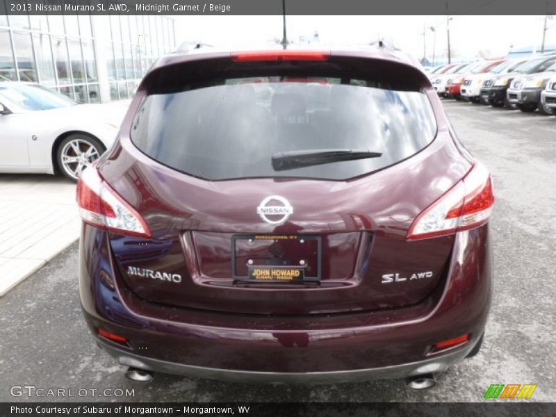 Midnight Garnet / Beige 2013 Nissan Murano SL AWD