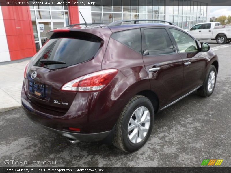 Midnight Garnet / Beige 2013 Nissan Murano SL AWD