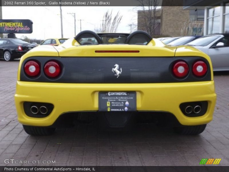 Giallo Modena (Yellow) / Nero (Black) 2002 Ferrari 360 Spider