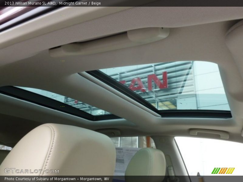 Midnight Garnet / Beige 2013 Nissan Murano SL AWD