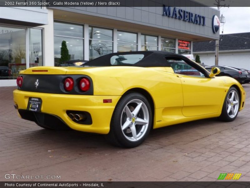 Giallo Modena (Yellow) / Nero (Black) 2002 Ferrari 360 Spider