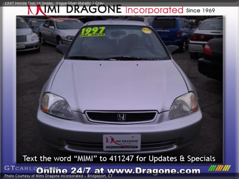 Vogue Silver Metallic / Gray 1997 Honda Civic LX Sedan