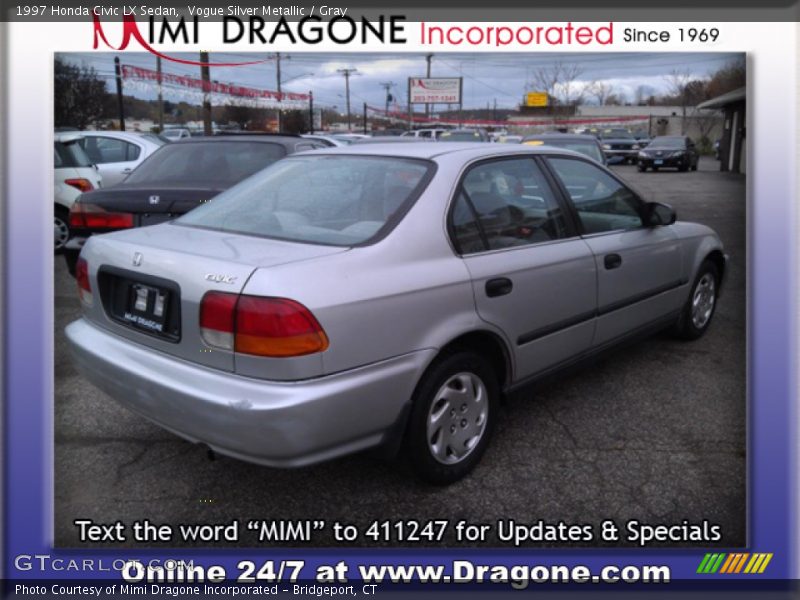 Vogue Silver Metallic / Gray 1997 Honda Civic LX Sedan