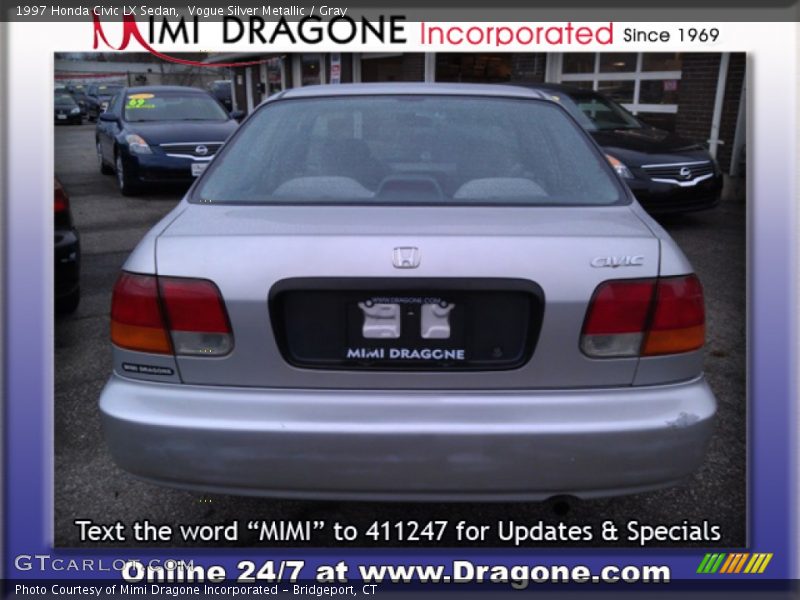 Vogue Silver Metallic / Gray 1997 Honda Civic LX Sedan