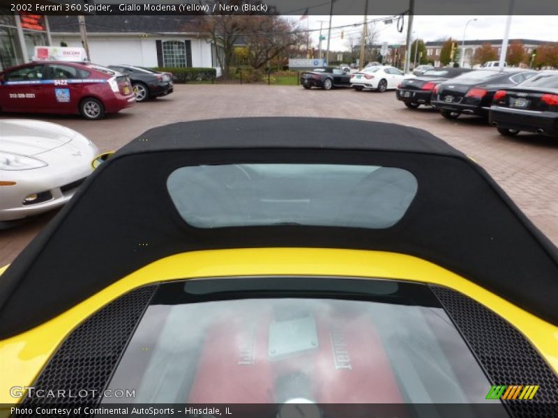 Giallo Modena (Yellow) / Nero (Black) 2002 Ferrari 360 Spider