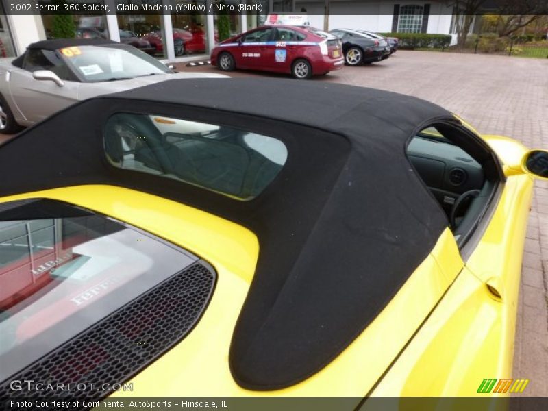 Giallo Modena (Yellow) / Nero (Black) 2002 Ferrari 360 Spider