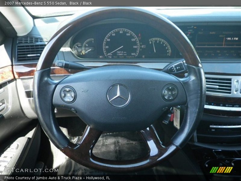 Black / Black 2007 Mercedes-Benz S 550 Sedan