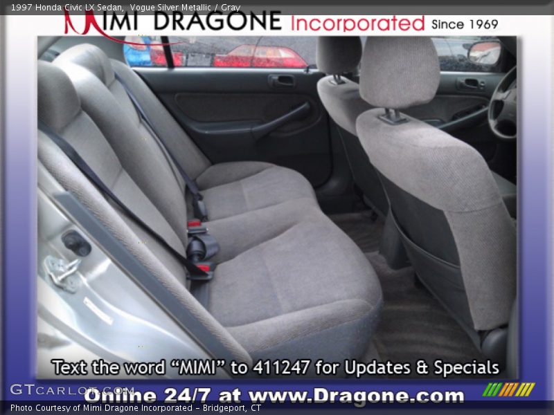 Vogue Silver Metallic / Gray 1997 Honda Civic LX Sedan