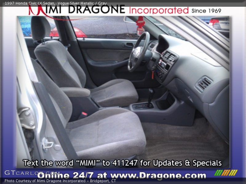 Vogue Silver Metallic / Gray 1997 Honda Civic LX Sedan