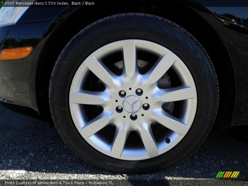 Black / Black 2007 Mercedes-Benz S 550 Sedan