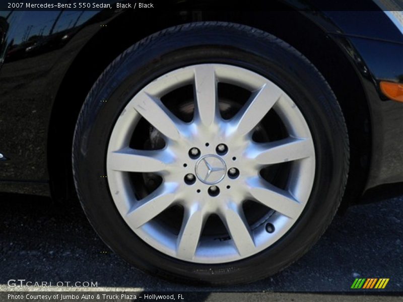 Black / Black 2007 Mercedes-Benz S 550 Sedan