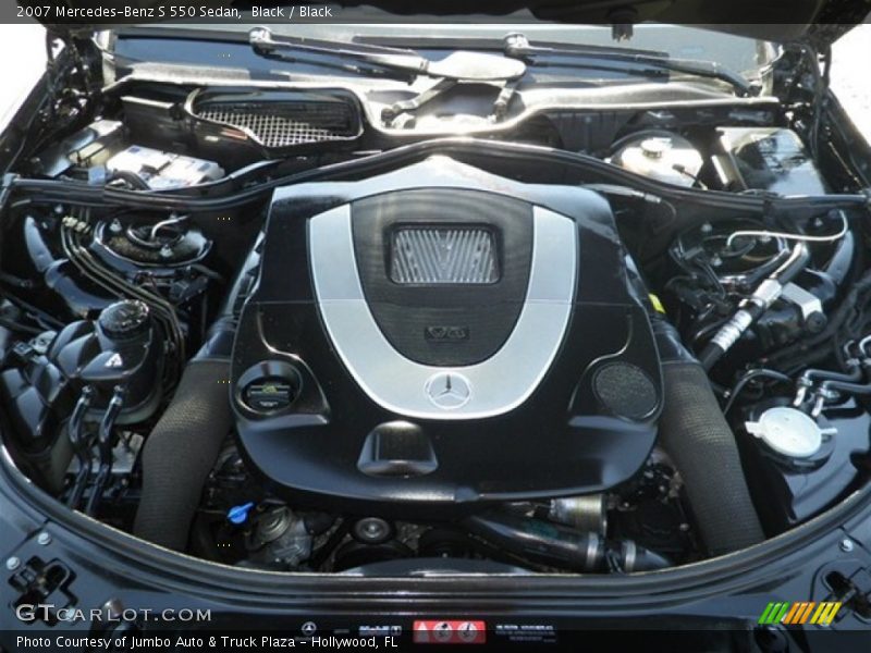Black / Black 2007 Mercedes-Benz S 550 Sedan