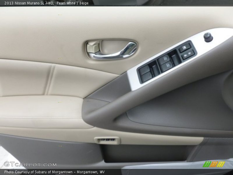 Pearl White / Beige 2013 Nissan Murano SL AWD
