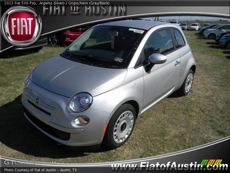 Argento (Silver) / Grigio/Nero (Gray/Black) 2013 Fiat 500 Pop