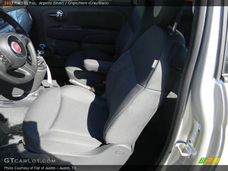 Argento (Silver) / Grigio/Nero (Gray/Black) 2013 Fiat 500 Pop