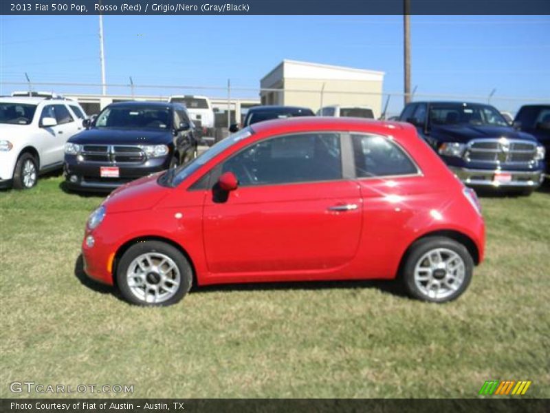 Rosso (Red) / Grigio/Nero (Gray/Black) 2013 Fiat 500 Pop