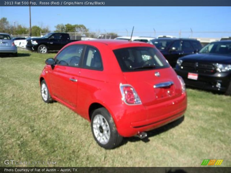 Rosso (Red) / Grigio/Nero (Gray/Black) 2013 Fiat 500 Pop