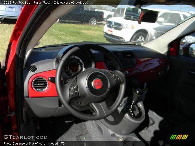 Rosso (Red) / Grigio/Nero (Gray/Black) 2013 Fiat 500 Pop