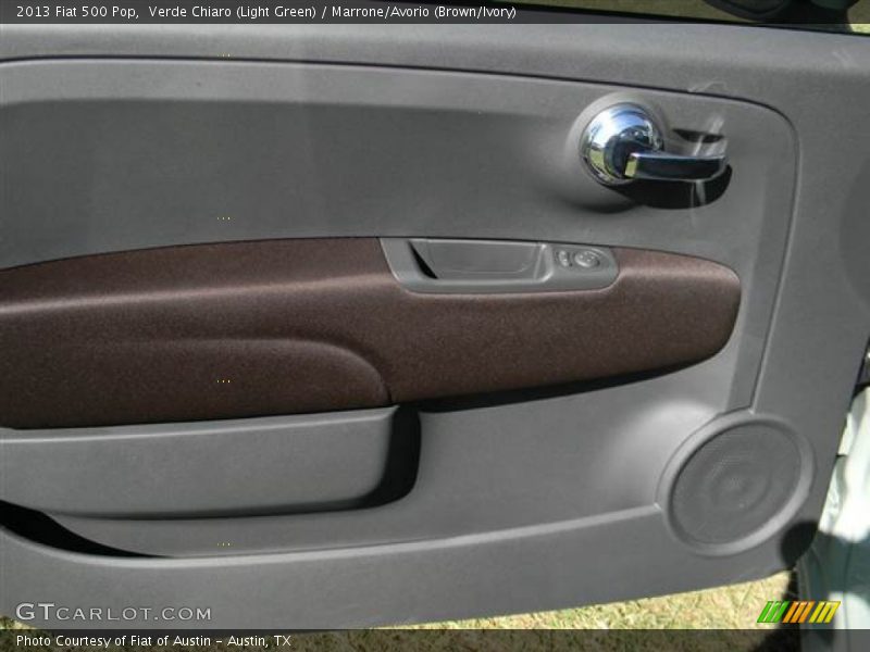 Verde Chiaro (Light Green) / Marrone/Avorio (Brown/Ivory) 2013 Fiat 500 Pop