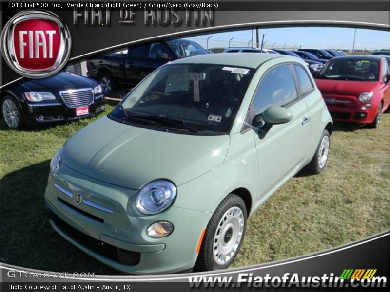 Verde Chiaro (Light Green) / Grigio/Nero (Gray/Black) 2013 Fiat 500 Pop