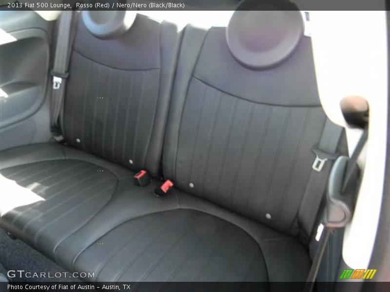 Rosso (Red) / Nero/Nero (Black/Black) 2013 Fiat 500 Lounge