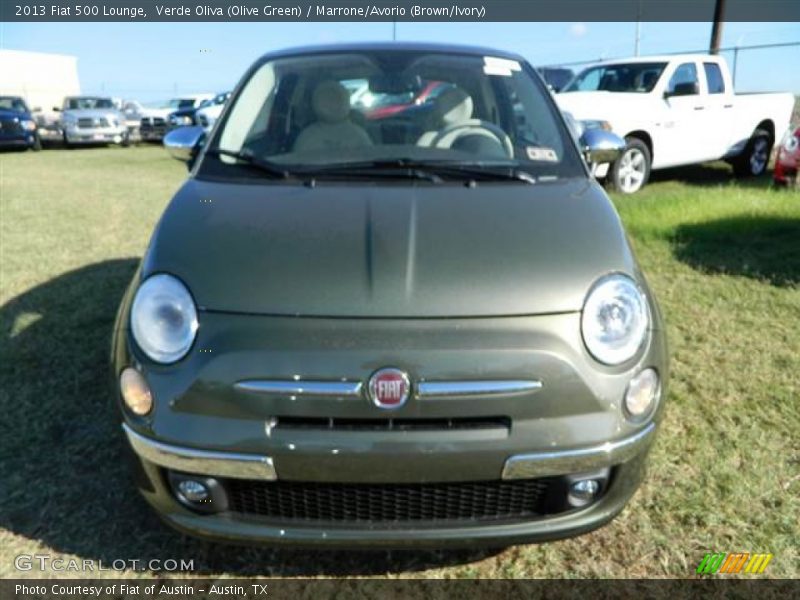 Verde Oliva (Olive Green) / Marrone/Avorio (Brown/Ivory) 2013 Fiat 500 Lounge