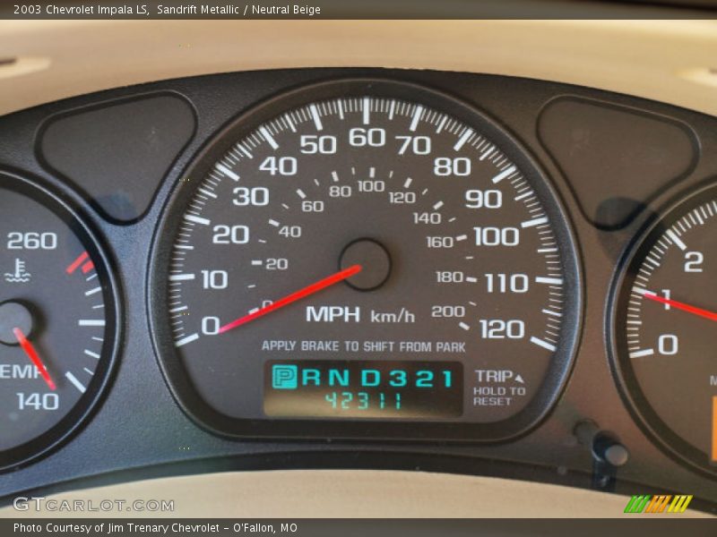 Sandrift Metallic / Neutral Beige 2003 Chevrolet Impala LS