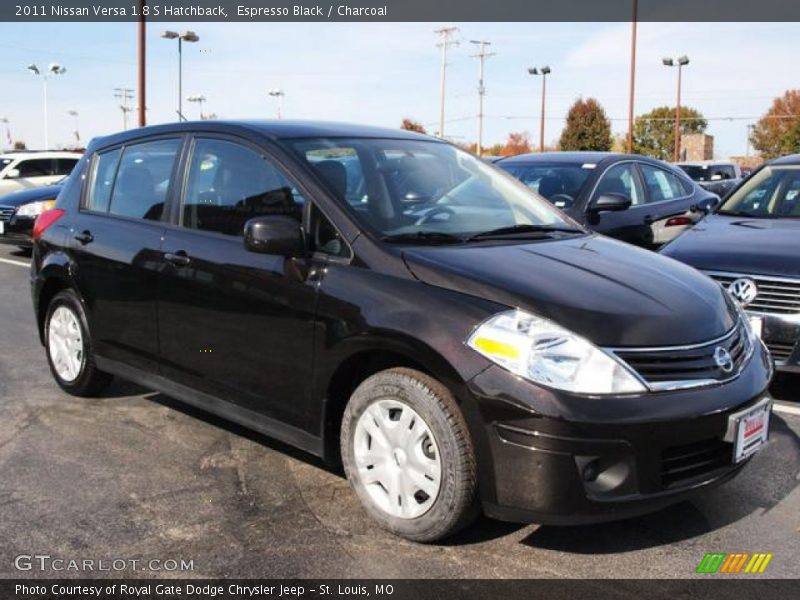 Espresso Black / Charcoal 2011 Nissan Versa 1.8 S Hatchback
