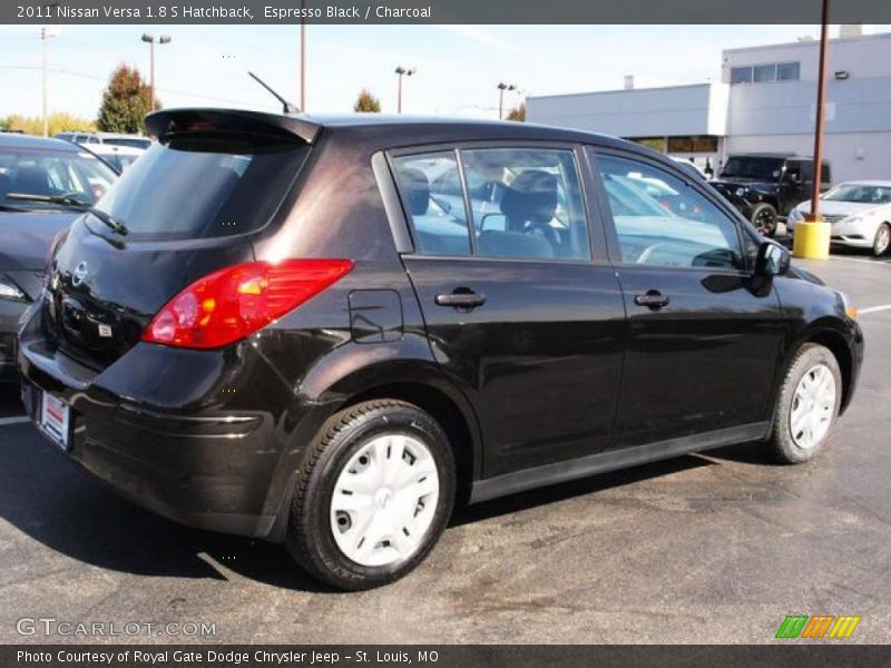 Espresso Black / Charcoal 2011 Nissan Versa 1.8 S Hatchback