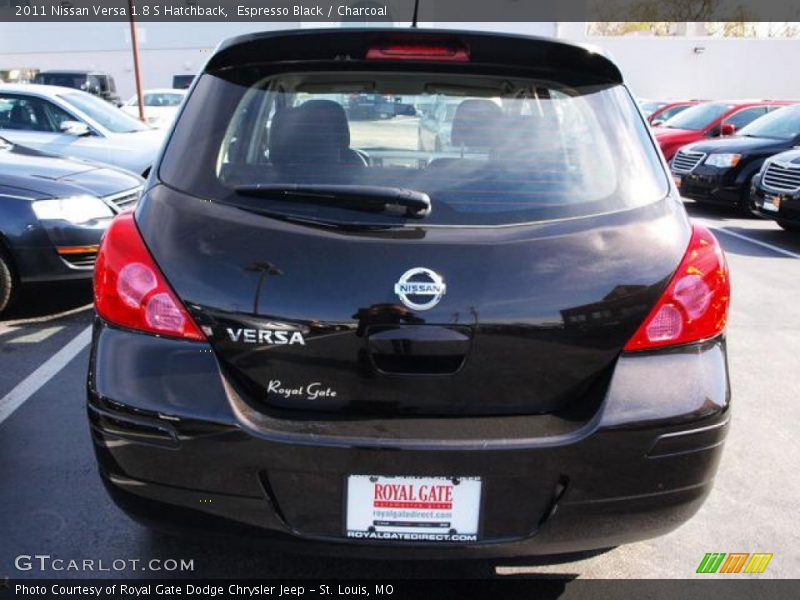 Espresso Black / Charcoal 2011 Nissan Versa 1.8 S Hatchback