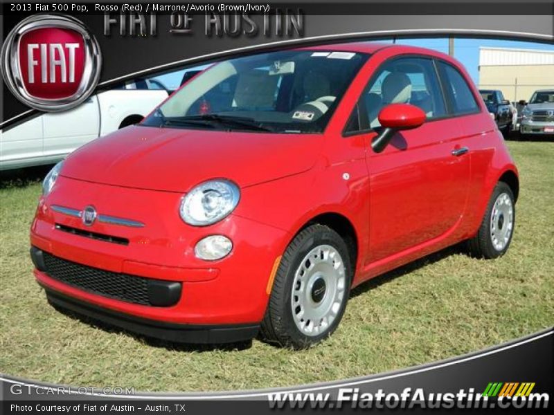 Rosso (Red) / Marrone/Avorio (Brown/Ivory) 2013 Fiat 500 Pop