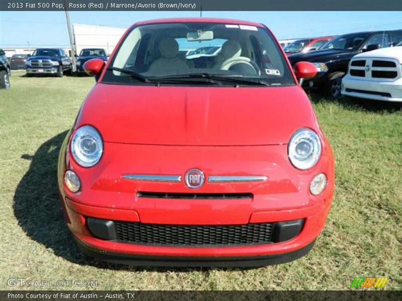 Rosso (Red) / Marrone/Avorio (Brown/Ivory) 2013 Fiat 500 Pop