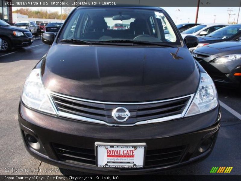 Espresso Black / Charcoal 2011 Nissan Versa 1.8 S Hatchback