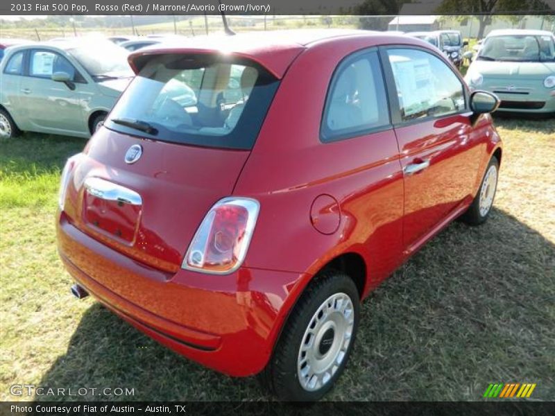 Rosso (Red) / Marrone/Avorio (Brown/Ivory) 2013 Fiat 500 Pop