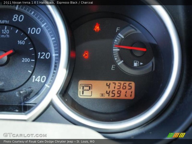 Espresso Black / Charcoal 2011 Nissan Versa 1.8 S Hatchback
