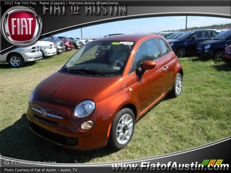 Rame (Copper) / Marrone/Avorio (Brown/Ivory) 2013 Fiat 500 Pop