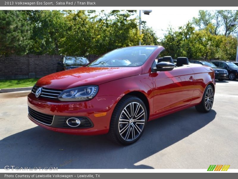Salsa Red / Titan Black 2013 Volkswagen Eos Sport