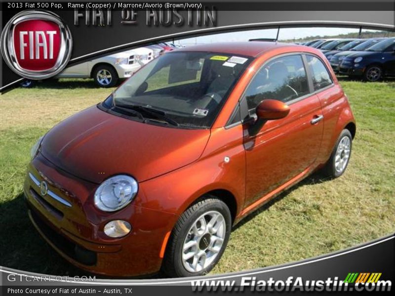 Rame (Copper) / Marrone/Avorio (Brown/Ivory) 2013 Fiat 500 Pop