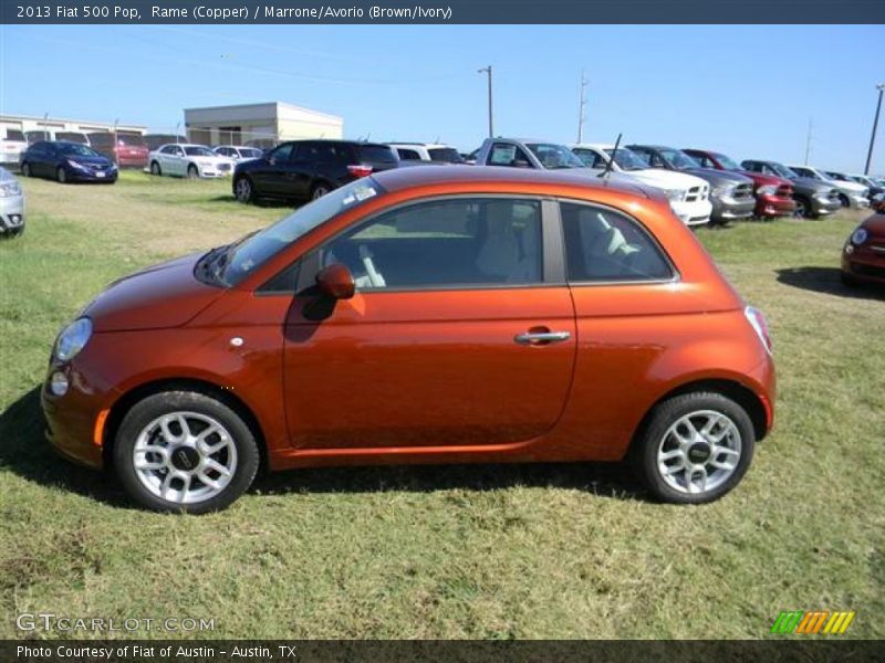 Rame (Copper) / Marrone/Avorio (Brown/Ivory) 2013 Fiat 500 Pop