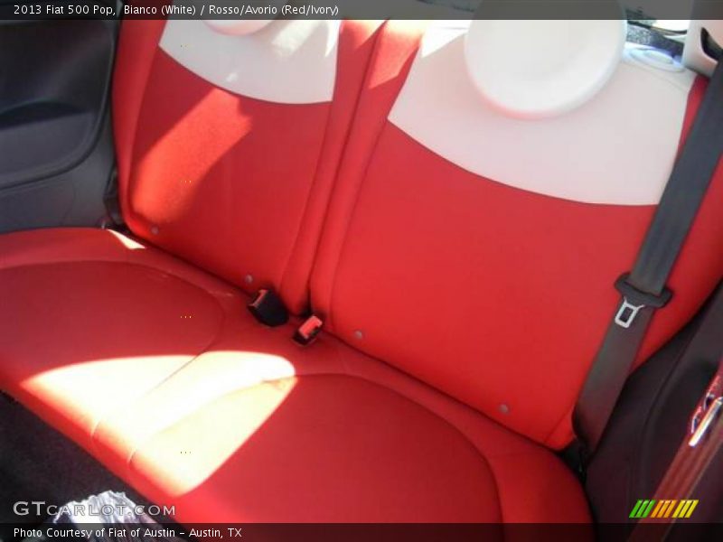 Bianco (White) / Rosso/Avorio (Red/Ivory) 2013 Fiat 500 Pop