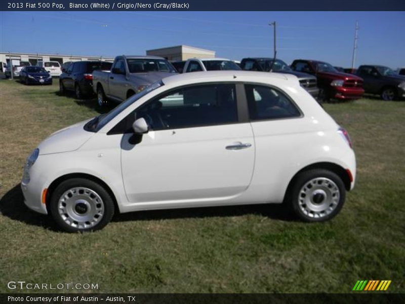 Bianco (White) / Grigio/Nero (Gray/Black) 2013 Fiat 500 Pop