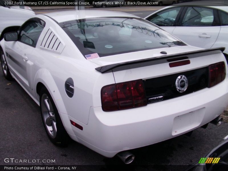 Performance White / Black/Dove Accent 2007 Ford Mustang GT/CS California Special Coupe
