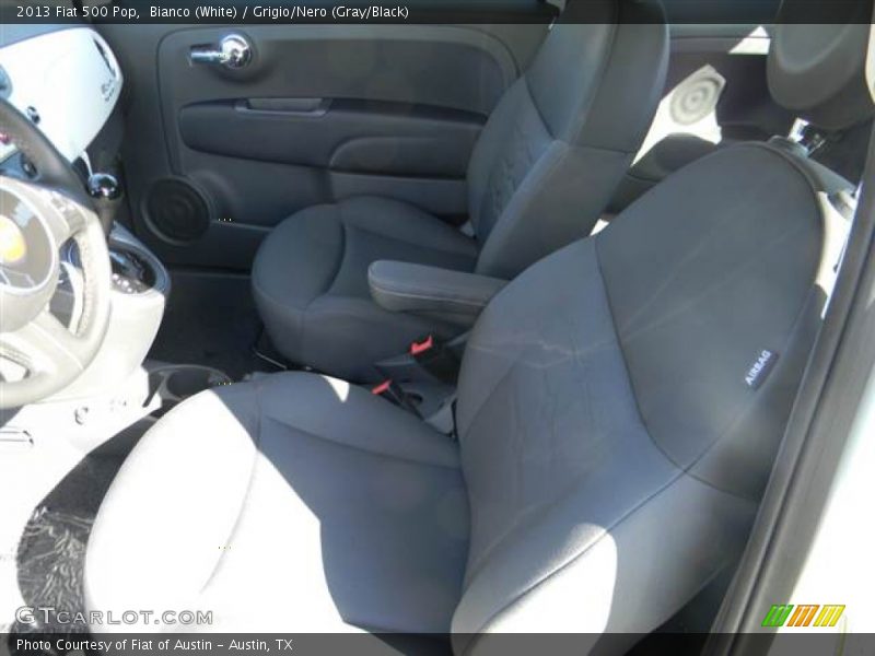 Bianco (White) / Grigio/Nero (Gray/Black) 2013 Fiat 500 Pop