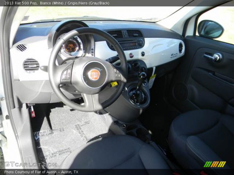 Bianco (White) / Grigio/Nero (Gray/Black) 2013 Fiat 500 Pop