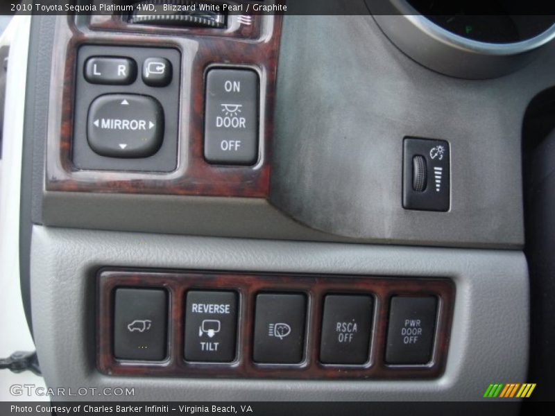 Controls of 2010 Sequoia Platinum 4WD