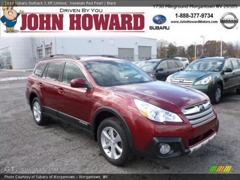 Venetian Red Pearl / Black 2013 Subaru Outback 3.6R Limited