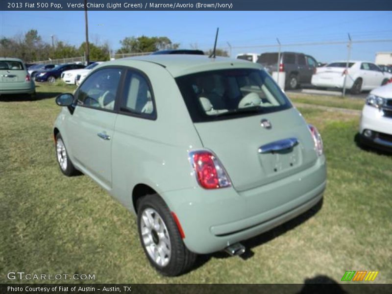 Verde Chiaro (Light Green) / Marrone/Avorio (Brown/Ivory) 2013 Fiat 500 Pop